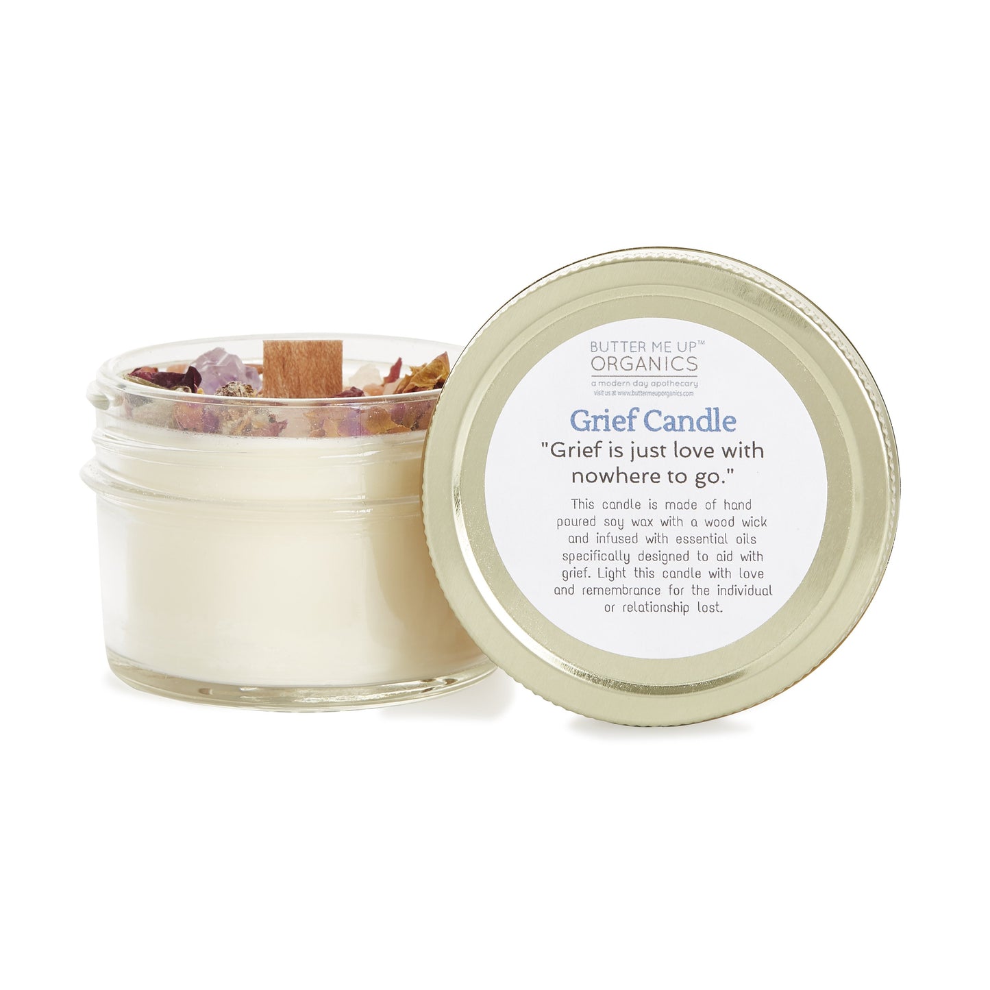 Grief Candle / Intention Candle / Essential Oil Candle / Soy Wax Candl