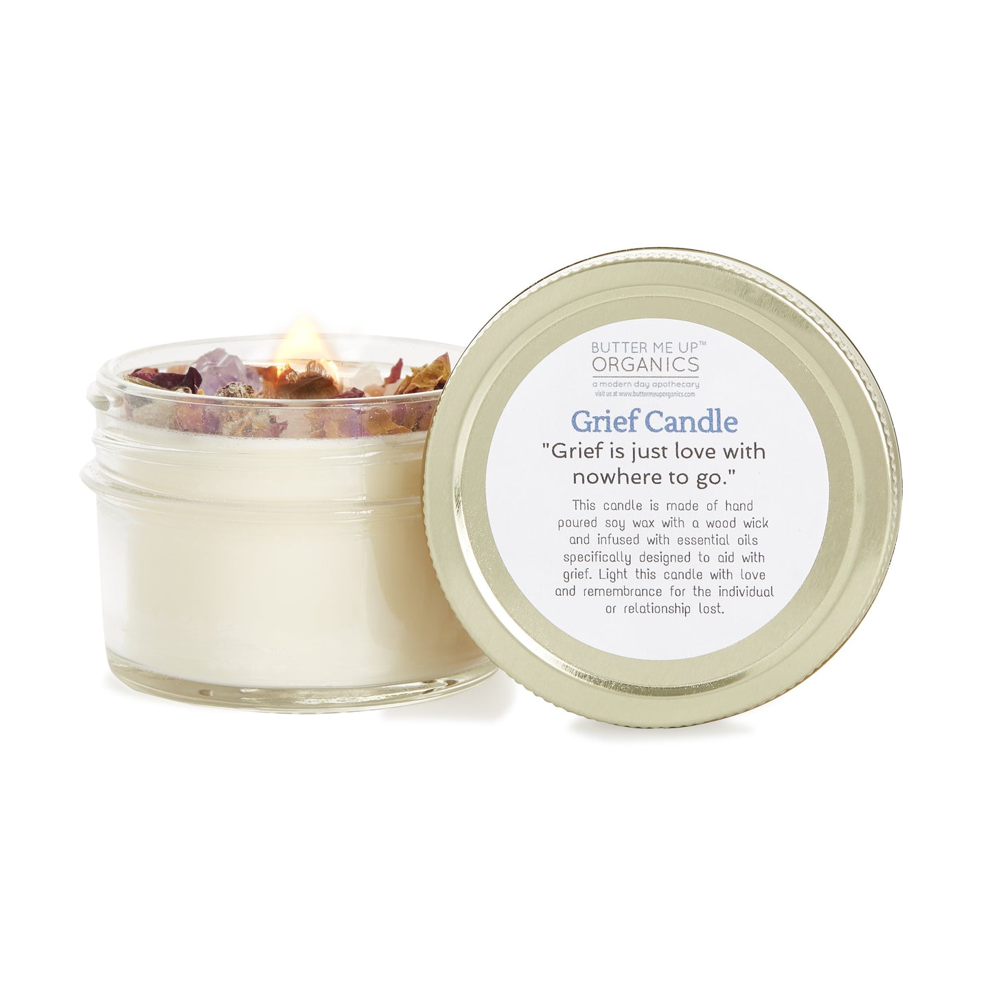 Grief Candle / Intention Candle / Essential Oil Candle / Soy Wax Candl