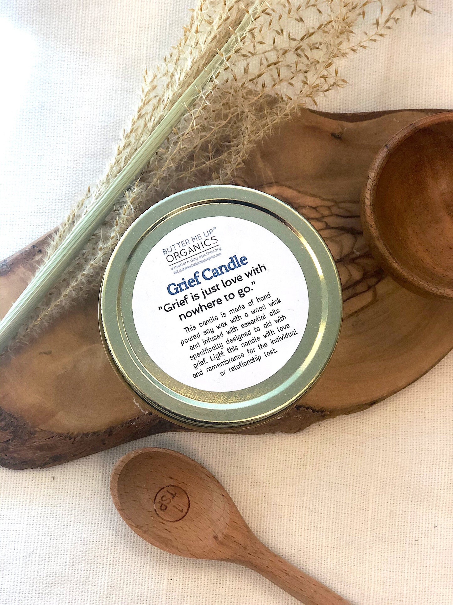 Grief Candle / Intention Candle / Essential Oil Candle / Soy Wax Candl